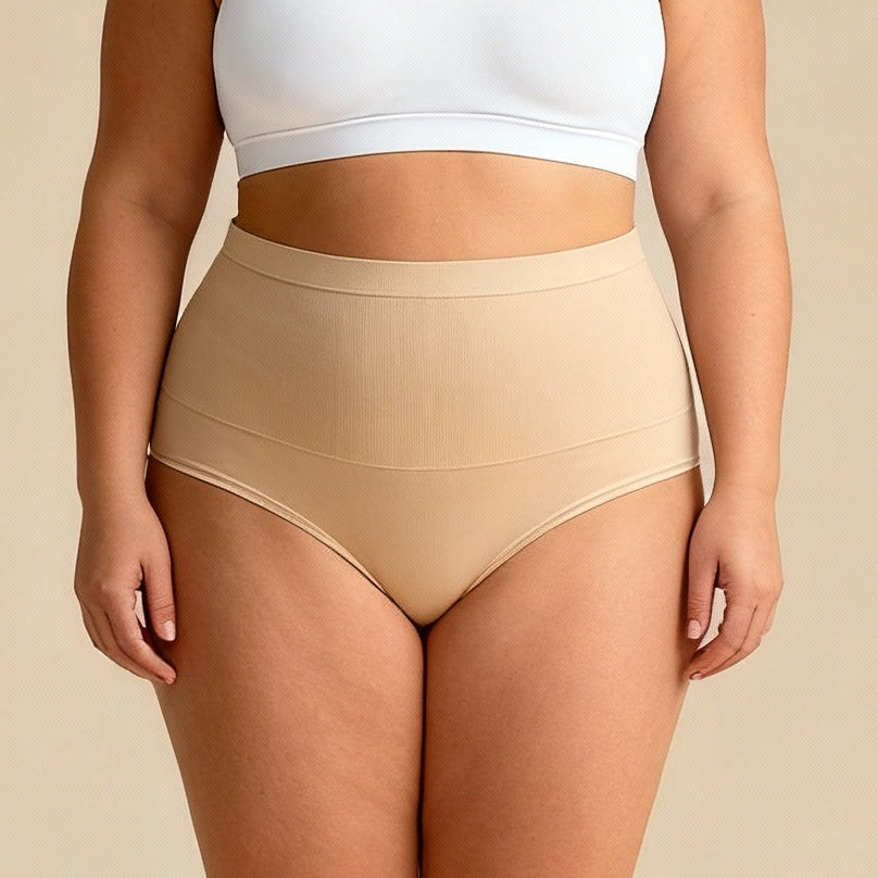 Colaless moldeador nude, vista frontal en modelo — Essenza