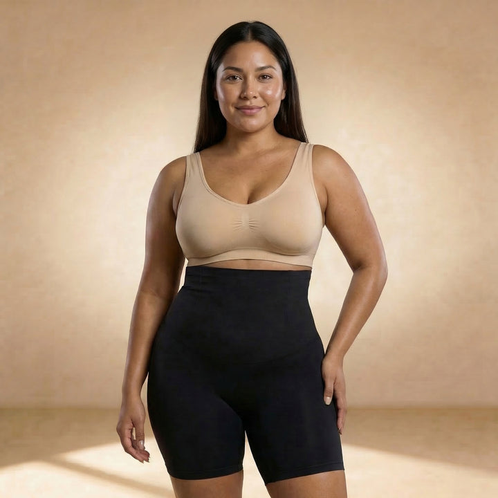 Sostén sin aros beige tallas grandes Essenza