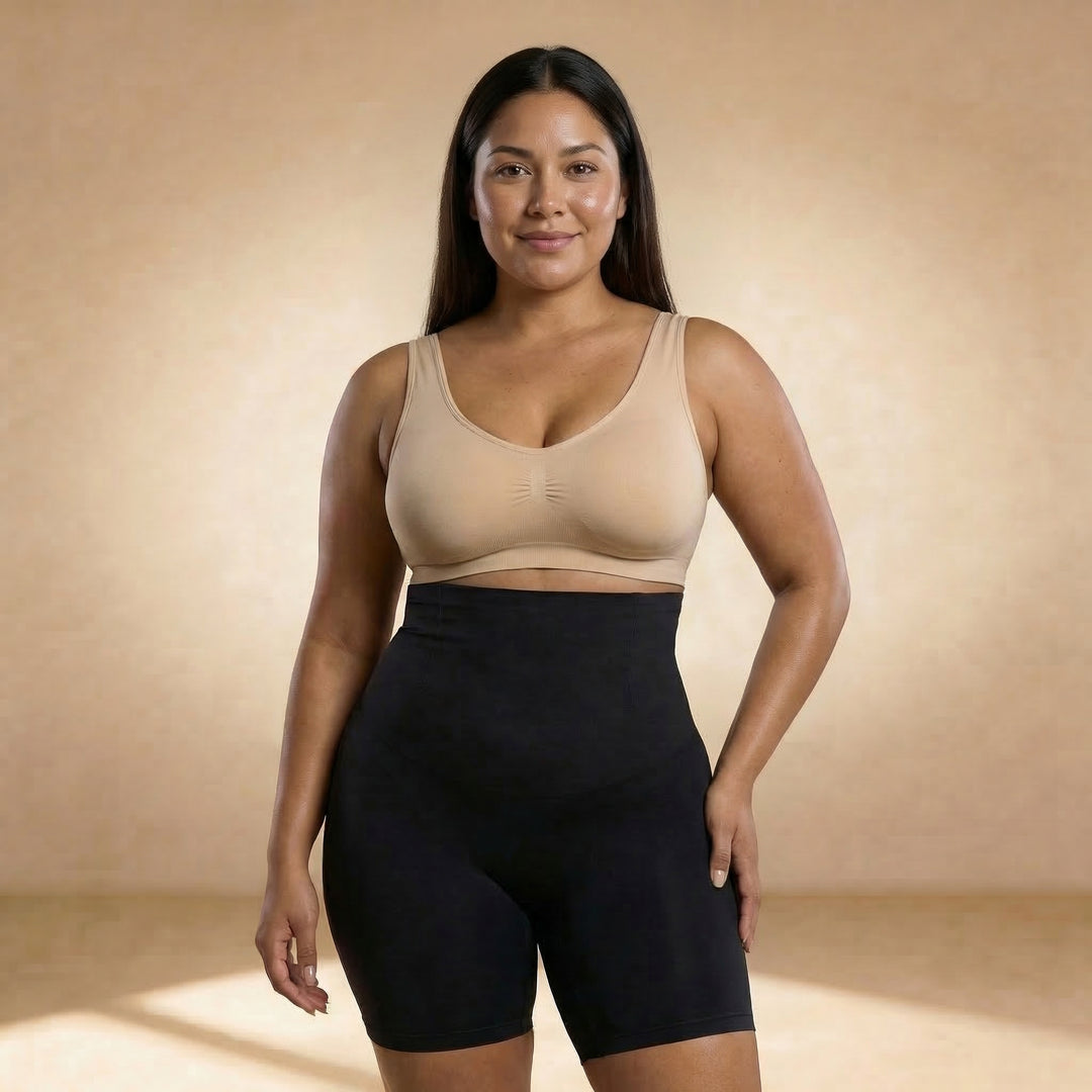 Sostén sin aros beige tallas grandes Essenza