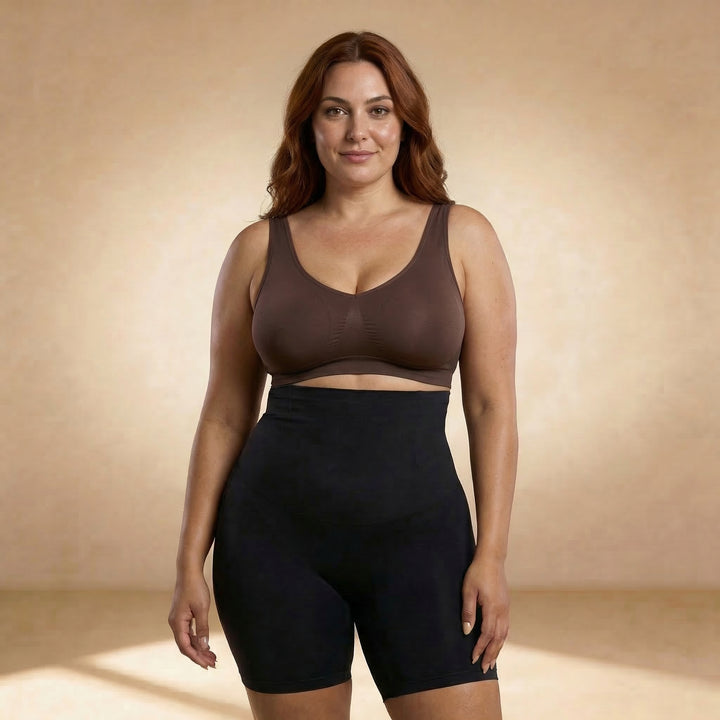 Sostén sin aros café tallas grandes Essenza