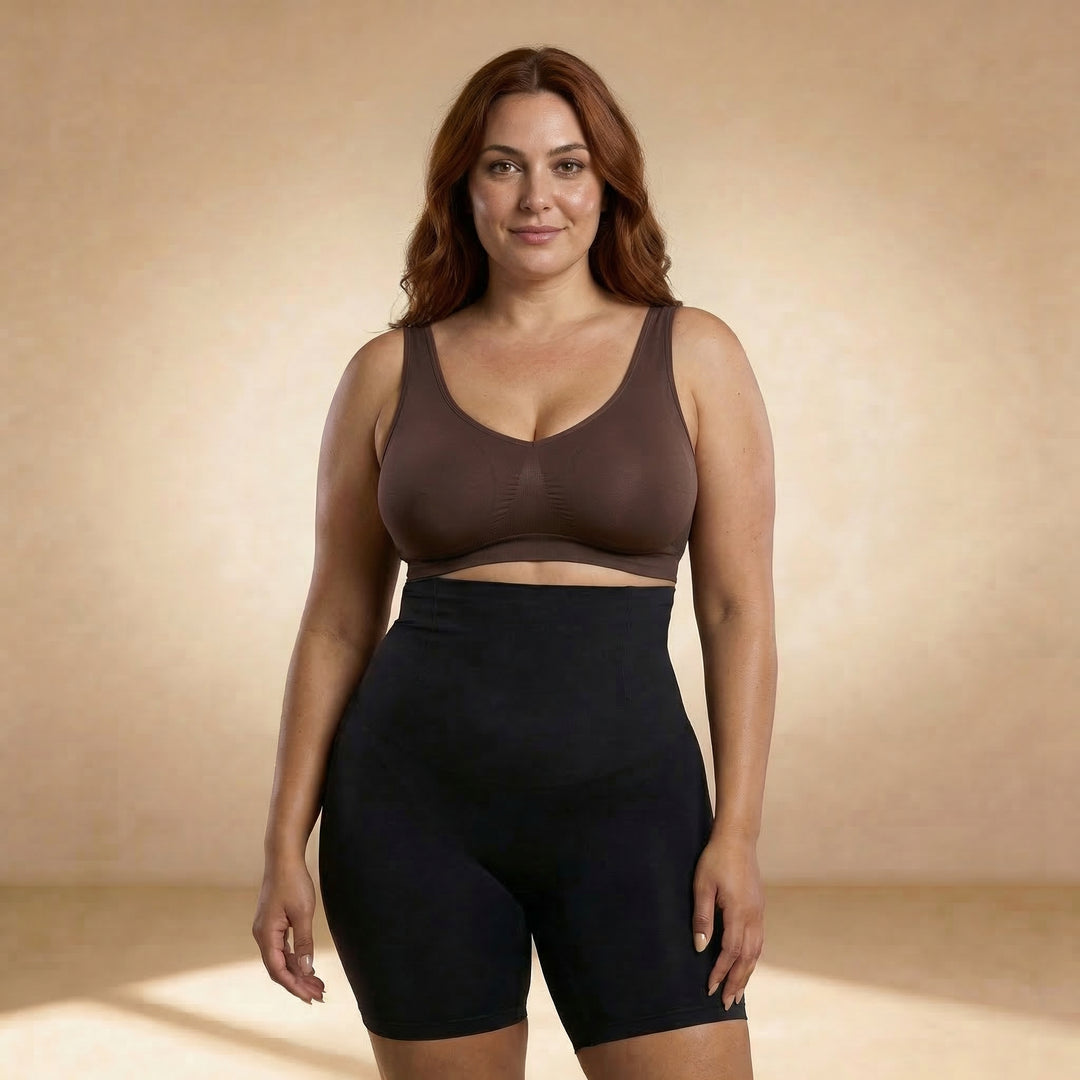 Sostén sin aros café tallas grandes Essenza