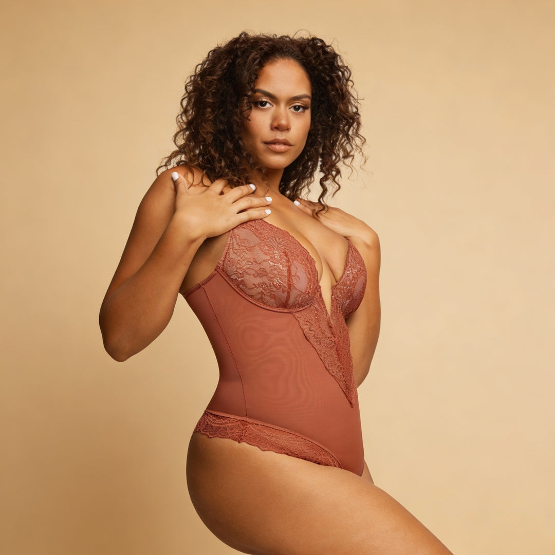 Body de encaje en talla 3XL, cuerpo entero — Essenza