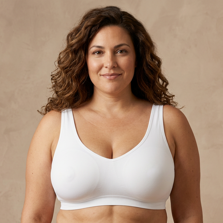 Sostén sin aros blanco tallas grandes Essenza