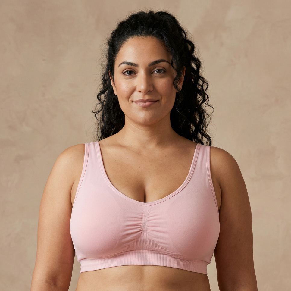 Sostén sin aros rosado talla XL Essenza